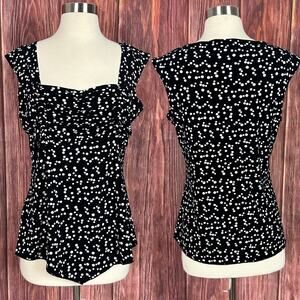 Y2K VTG Rachel Rachel Polka Dot Top Sleeveless Babydoll Womens Size Large